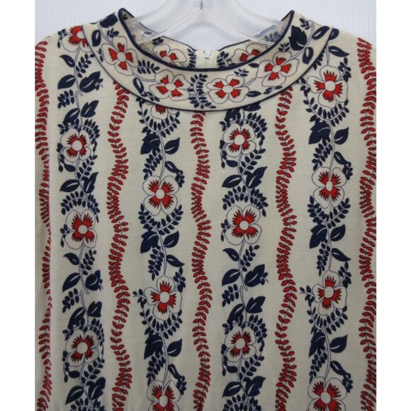 VINTAGE Goldworm Dress 10 Merino Wool 60s Scandinavian Folk Italy * - Picture 2 of 16